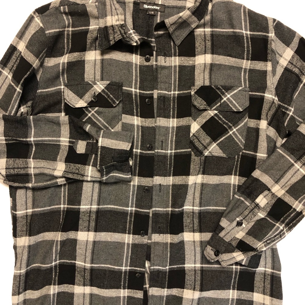 GRAY/BLACK FLANNEL